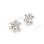 Immagine di Ottone Orecchini a Perno Tono Argento Fiore W/ Loop 12mm x 11mm, Posta / Filo Dimensione: (20 misura), 2 Pz