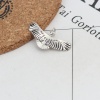 Picture of Brass Charms Antique Silver Color Eagle Animal Micro Pave Clear Rhinestone 27mm x 16mm, 1 Piece                                                                                                                                                               