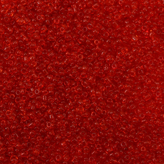 Picture of Glass Seed Seed Beads Round Rocailles Red 2mm x 2mm, Hole: Approx 0.5mm, 200 Grams