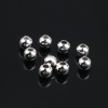 Image de Perles en Alliage de Zinc Rond Argenté 3mm Dia, Trou: env. 1.4mm, 500 Pcs