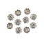 Bild von Zinklegierung Perlen Kappen Blumen Antiksilber (für Perlengröße: 18mm D.) 18mm x 18mm, 10 Stück