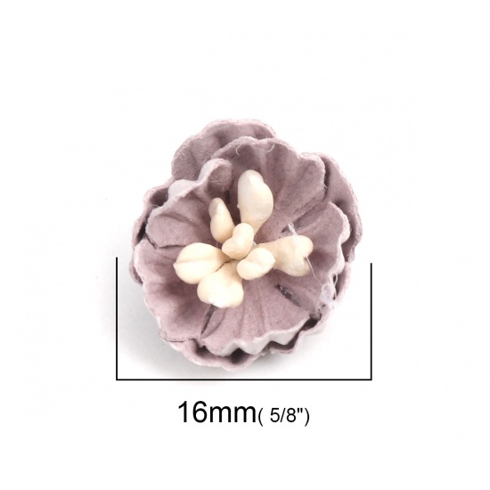 Picture of Fabric For DIY & Craft Pale Lilac Flower 16mm x 15mm, 10 PCs