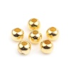 Picture of Zinc Based Alloy Beads Round Gold Plated About 6mm Dia, 200 PCs
