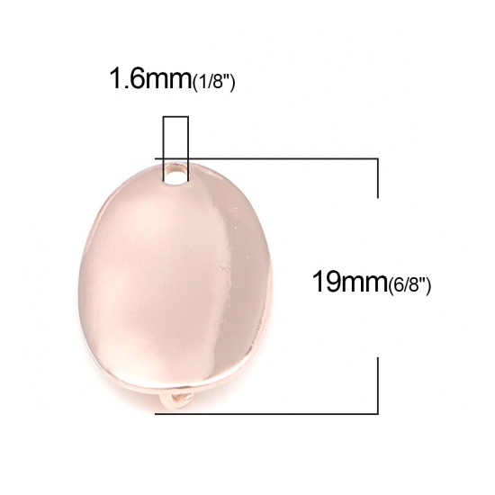 Picture of Brass Connectors Oval Rose Gold 19mm x 14mm, 5 PCs                                                                                                                                                                                                            