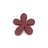 Image de Cabochons d'Embellissement en Bois Fleur Vin Rouge 22mm x 22mm, 200 Pcs