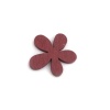 Image de Cabochons d'Embellissement en Bois Fleur Vin Rouge 22mm x 22mm, 200 Pcs