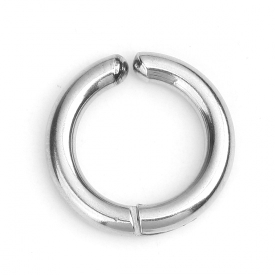 Image de Clip sur Faux Anneaux de Corps ou Boucles d'Oreilles en 304 Acier Inoxydable Annulaire Argent Mat 17mm Dia., 2 Pcs