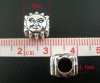 Picture of European Style Large Hole Charm Sun Face Antique Silver Charms Beads 9x9mm, 20 PCs