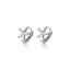 Bild von Sterling Silber Ohrreifen Silbrig Seesterne Transparent Strass 8mm, 1 Paar