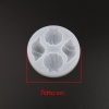 Immagine di Silicone Muffa della Resina per Gioielli Rendendo Tondo Bianco Conchiglia 7cm Dia. 1 Pz