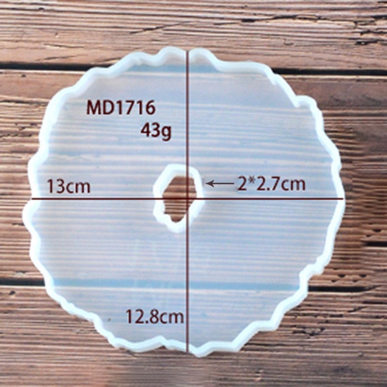 Immagine di Silicone Muffa della Resina per Gioielli Rendendo Coaster Trasparente 13cm x 2.8cm, 1 Pz