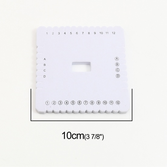 ABS 組ひもディスク 正方形 グレー 10cm x 10cm、 1 個 の画像