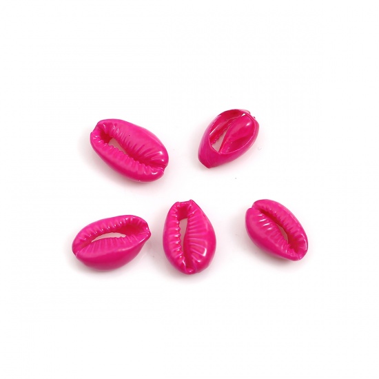 Picture of Natural Charms Shell Fuchsia Dyed 17mm x 12mm - 12mm x 7mm, 10 PCs