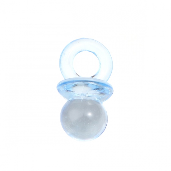 Picture of Acrylic Charms Pacifier Blue 19mm x 10mm, 200 PCs