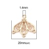 Picture of Zinc Based Alloy Connectors Flower Gold Plated Filigree 20mm x 19mm, 5 PCs