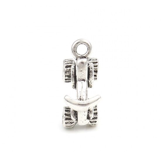 Picture of Zinc Based Alloy Charms Motorcycle Antique Silver Color 19mm x 14mm, 20 PCs