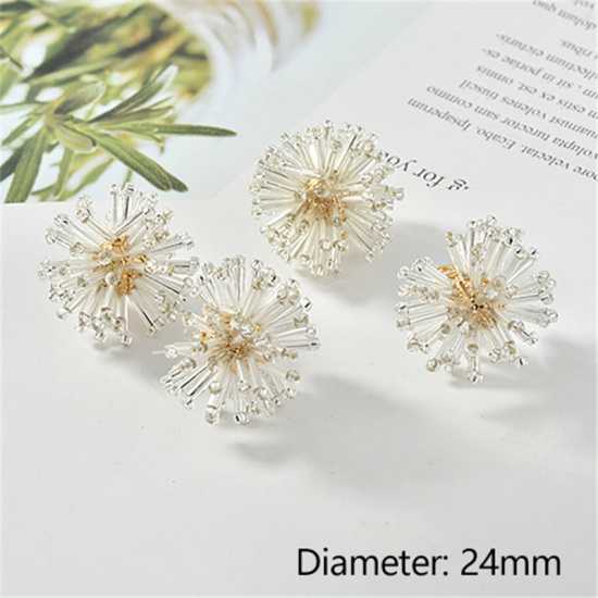 Picture of Glass Charms Fireworks White 24mm x 24mm, 1 Piece