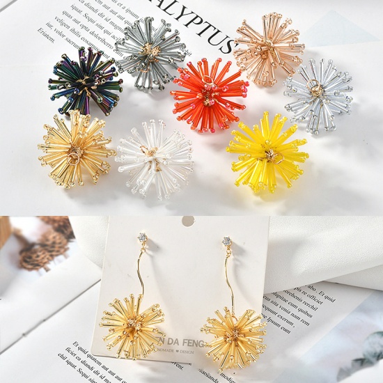 Picture of Glass Charms Fireworks White 24mm x 24mm, 1 Piece