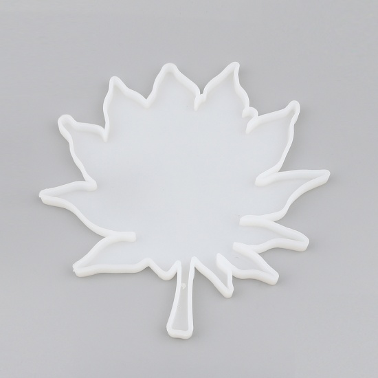 Immagine di Silicone Muffa della Resina per Gioielli Rendendo Foglia d'Acero Bianco 19.7cm x 18.7cm, 1 Pz