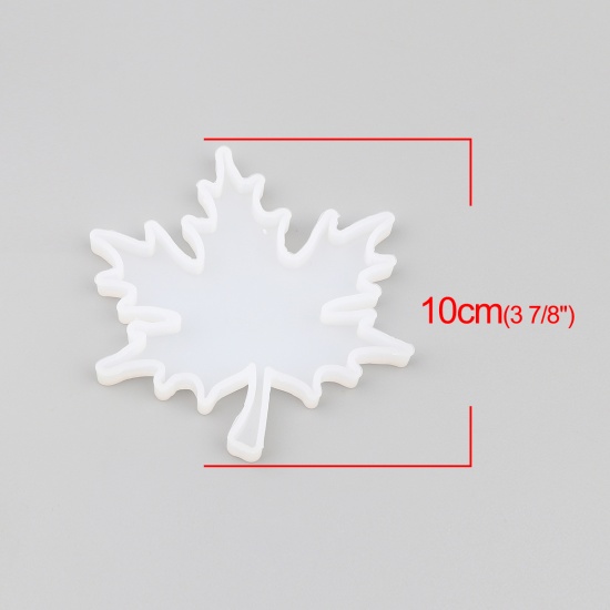 Immagine di Silicone Muffa della Resina per Gioielli Rendendo Foglia d'Acero Bianco 10cm x 9.2cm, 1 Pz