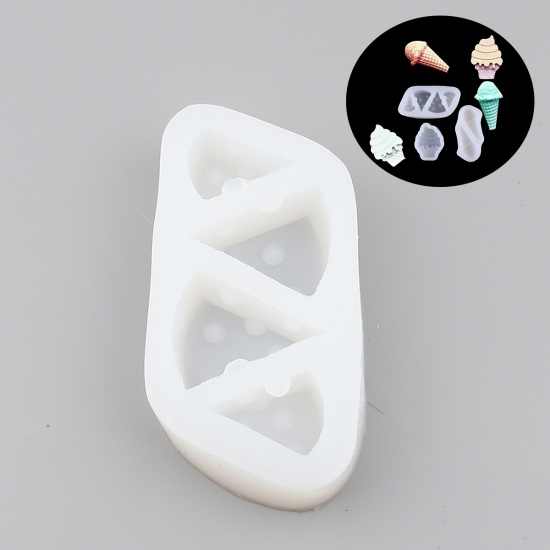 Picture of Silicone Resin Mold For Jewelry Making Geometric White 10.5cm x 5.5cm, 1 Piece
