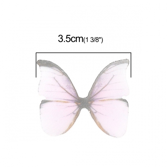 Picture of Organza Ethereal Butterfly For DIY & Craft Mauve 38mm x 32mm, 50 PCs