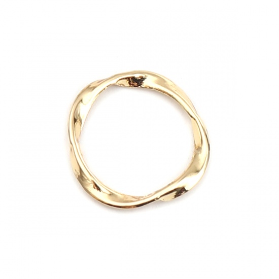 Picture of Zinc Based Alloy Charms Circle Ring Gold Plated 16mm Dia., 20 PCs