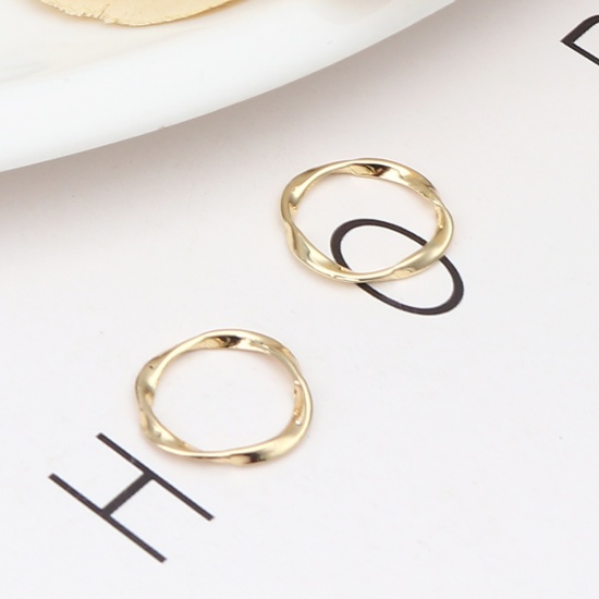 Picture of Zinc Based Alloy Charms Circle Ring Gold Plated 16mm Dia., 20 PCs