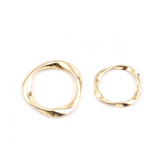 Picture of Zinc Based Alloy Charms Circle Ring Gold Plated 16mm Dia., 20 PCs