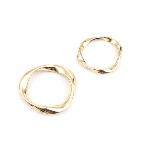 Picture of Zinc Based Alloy Charms Circle Ring Gold Plated 16mm Dia., 20 PCs