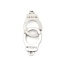 Immagine di 304 Acciaio Inossidabile Connettore Manette Tono Argento Messaggio " freedom" 41mm x 15mm, 1 Pz