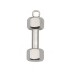 Picture of Stainless Steel Fitness Charms Dumbbell Silver Tone 19mm x 7mm, 5 PCs