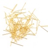 Изображение Iron Based Alloy Head Head Pins Gold Plated 26mm(1") long, 0.8mm, 2608 PCs