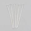 Picture of Iron Based Alloy Head Head Pins Silver Plated 4cm(1 5/8") long, 0.8mm, 1200 PCs