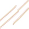 Immagine di Rame Smalto Catena Singolare Accessori Tondo Oro Placcato Rosso 6x2mm, 1 M