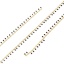 Picture of Brass Enamel Link Curb Chain Findings Round Gold Plated Black 6x2mm, 1 M                                                                                                                                                                                      