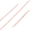Immagine di Ottone Smalto Catena Singolare Accessori Tondo Oro Placcato Fluorescente Rosa 6x2mm, 1 M                                                                                                                                                                      