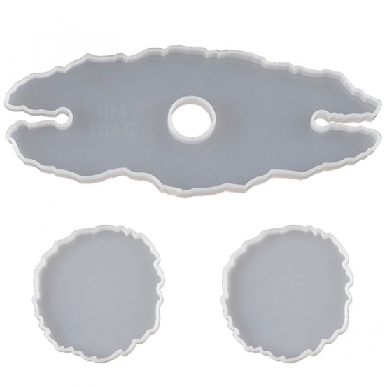 Image de Moule en Silicone Irrégulier Blanc 25.5cm x 10.5cm, 13cm Dia., 1 Kit