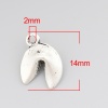 Picture of Zinc Based Alloy Charms Biscuit Antique Silver Color 14mm x 12mm, 20 PCs