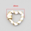 Immagine di Zinc Based Alloy Screw Clasps Necklace Bracelet Findings Heart Gold Plated Can Be Screwed Off 20mm x 18mm, 1 Piece