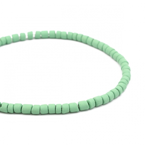 Изображение Coconut Shell Spacer Tila Tile Beads Round Green About 6mm Dia, Hole: Approx 1.1mm, 2 Strands
