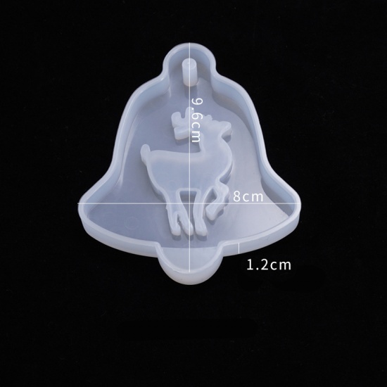 Immagine di Silicone Resin Mold For Jewelry Making Christmas Reindeer White 1 Piece