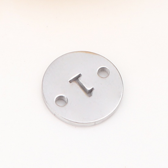 Immagine di Stainless Steel Connectors Round Silver Tone Number Message " 1 " 10mm Dia., 1 Piece