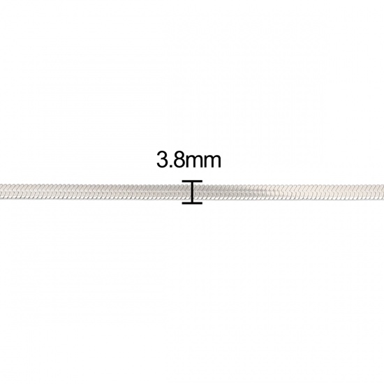 Picture of 304 Stainless Steel Necklace For DIY Jewelry Making Silver Tone 50.2cm(19 6/8") long, 1 Piece