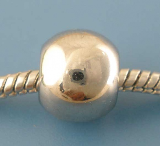 Immagine di Acrilato Stile Europeo Perline Tono Argento Antico Circa 11mm Dia, Foro: Circa 5.8mm, 80 Pz