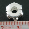 Immagine di Rame Stile Europeo Perline Tondo Argento Placcato Circa 11mm Dia, Foro: Circa 4.0mm, 10 Pz