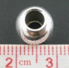 Bild von Zinklegierung Charm-Perlen mit großem Loch im europäischen Stil Antiksilber Trommel 9mm x 7mm, Loch: Ca. 4.5mm, 30 Stück