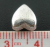 亜鉛合金 ヨーロッパ風 大穴 ビーズ ハート 銀古美 約8.0mm x 8.0mm、 穴：約4.6mm、 40 個 の画像