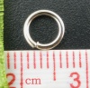 Immagine di 1mm Lega di Zinco Aperto Stile Anello di Salto Tondo Tono Argento 6mm Dia, 500 Pz