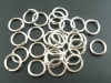 Picture of 1mm Zinc Based Alloy Open Jump Rings Findings Round Silver Tone 8mm Dia, 500 PCs
